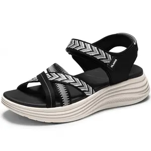 Vilanva Women's Comfortable Platform Walking Sandals Casual Sport Summer Sandals with Adjustable Buckle and Cushioned Midsole