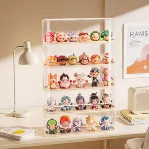 Transparent Acrylic Storage Display Box, Multi-layer Blind Box Rack, Dustproof Handheld Figurine Stand Cabinet for Home Decoration