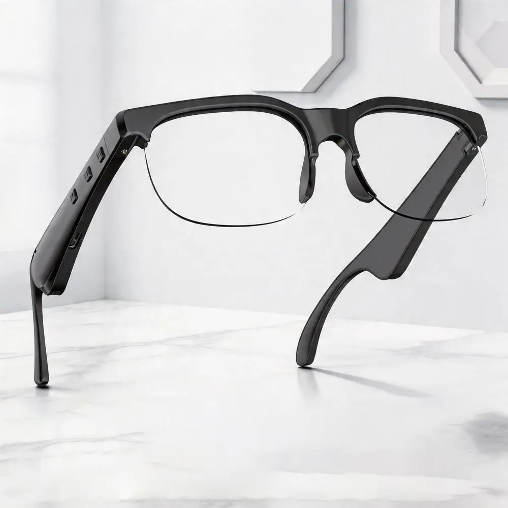 TEMPOMIND Wireless Smart Glasses - Audio Sunglasses with Flexible Wireless Open-Ear Headphones for Casual Listening