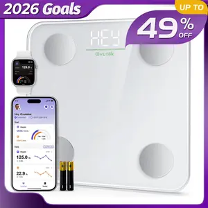 OVUTEK Smart Scale for Body Weight, BMI, and Body Fat Composition, Bluetooth, and Smartphone App Connectivity Weight Scale, Smart High Accuracy Body Fat Scale Digital
