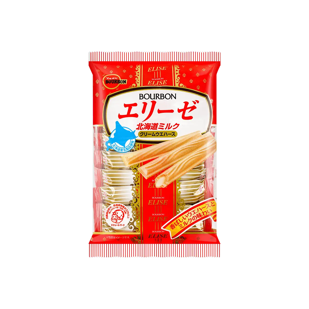 BOURBON Elise Hokkaido Milk Creamy Wafers, 2oz