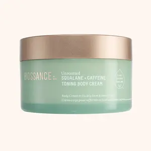 Biossance Squalane + Caffeine Toning Body Cream – Moisturizer for Firmness & Texture – Vegan and Fragrance-Free Skin Care – Nourishes, Tones & Supports Moisture Barrier for All Skin Types
