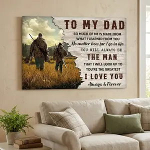 Father's Day posters, artistic decorative posters wishing fathers a happy Father's Day; Father's Day themed wall decorations "Salute to Great Fathers," full of loving fathers.
