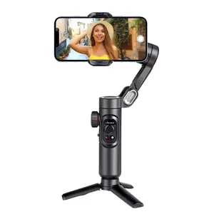 AOCHUAN 3-Axis Handheld Gimbal Stabilizer for Smartphone with Fill Light for Iphone Android Face Tracking Vlog Smart XE aochuan