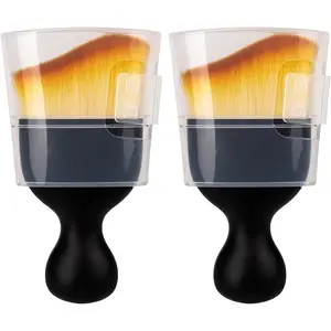 2 count  Interior Detailing Brush, Auto  Detailing Brush Dusting Brush, Soft Bristles  Interior Cleaning Tool for Dashboard Interior, Exterior, Skylight, Leather, Dust Brush, Brown