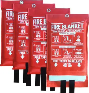 【Ready stock】Prepared Hero Blanket Emergency for Home, 40" x 40"(Pack of 4), Fire Supression Blanket Good for Home Safety, Kitchen, Car,and Camping,Hurricane Preparedness Items christmas sale extravaganza