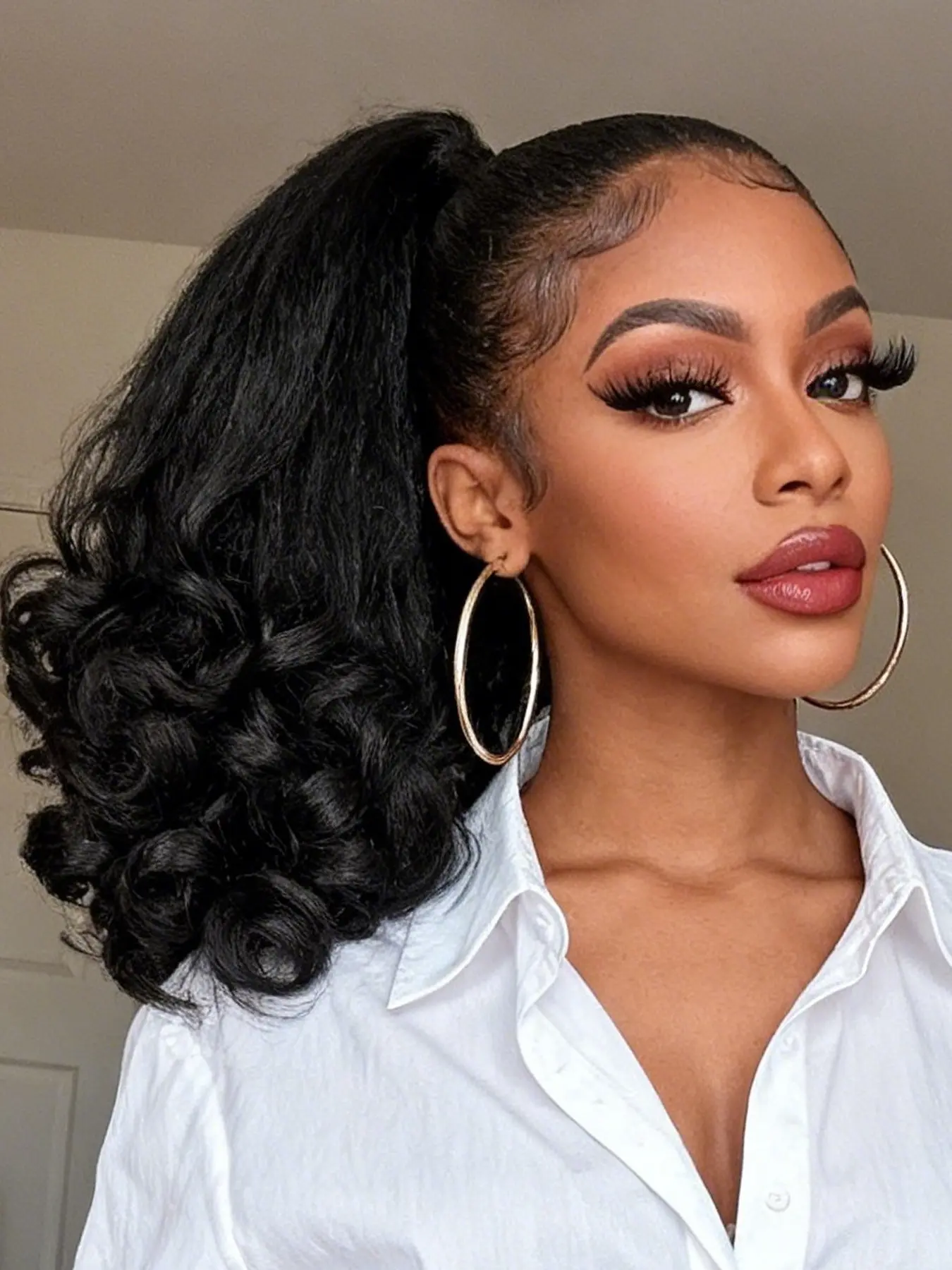 Women's Synthetic Yaki Texture Drawstring Ponytail Hairpiece, High Ponytail Wig, Synthetic Curly Wig, Durable & Stylish Design, Elastic Drawstring Wig, Perfect for Daily Use, Convenient Wigs
