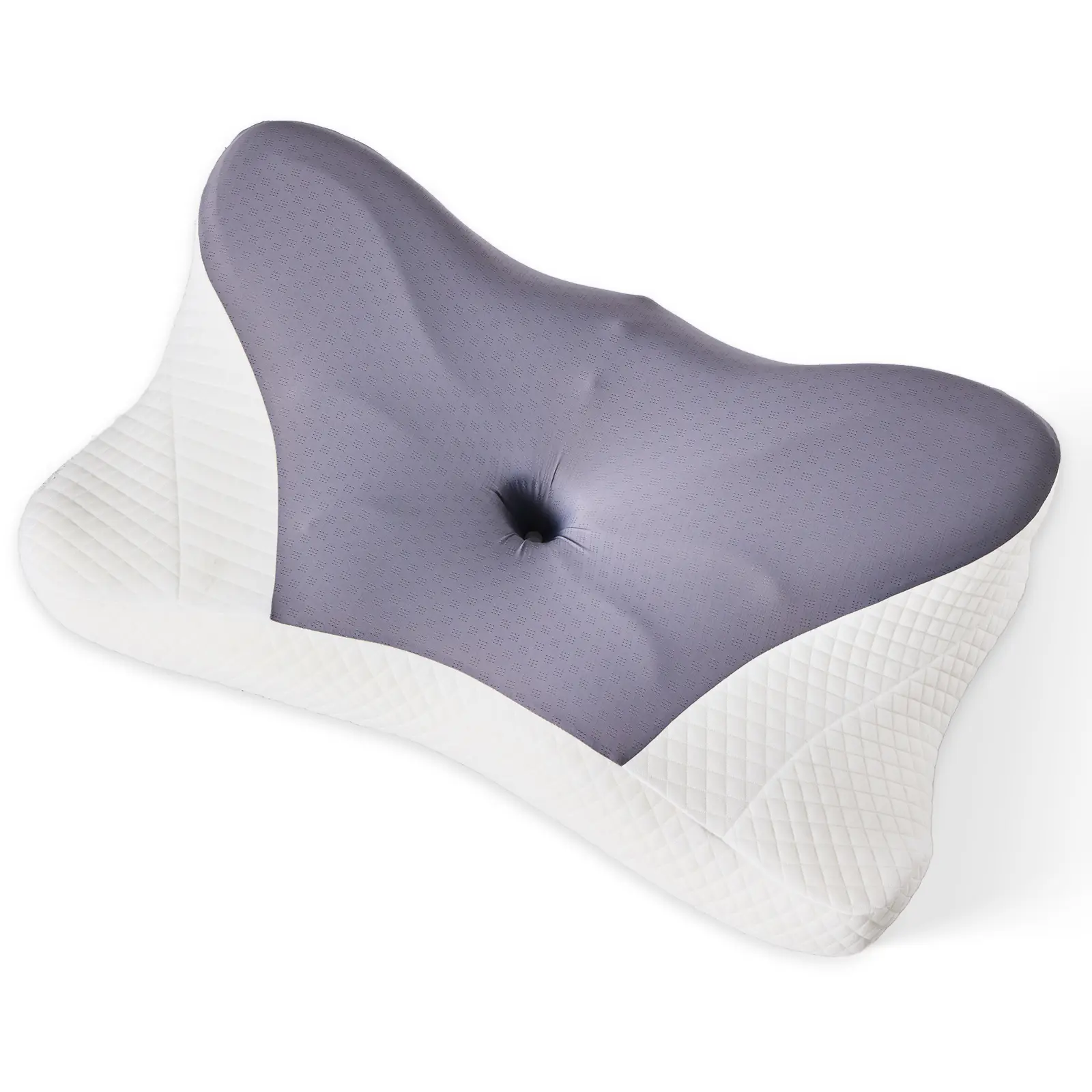 Sweetcrispy Contoured Ergonomic Cervical Neck Pillow - 4.52" Higher Side, Flat Weave Breathable Removable Cover, Slow Rebound Memory Foam Cushioning, Shoulder Pain Relief Neck Care for Side Sleepers, Disassemblable Textiles Soft Furnishings Bedding Pillow