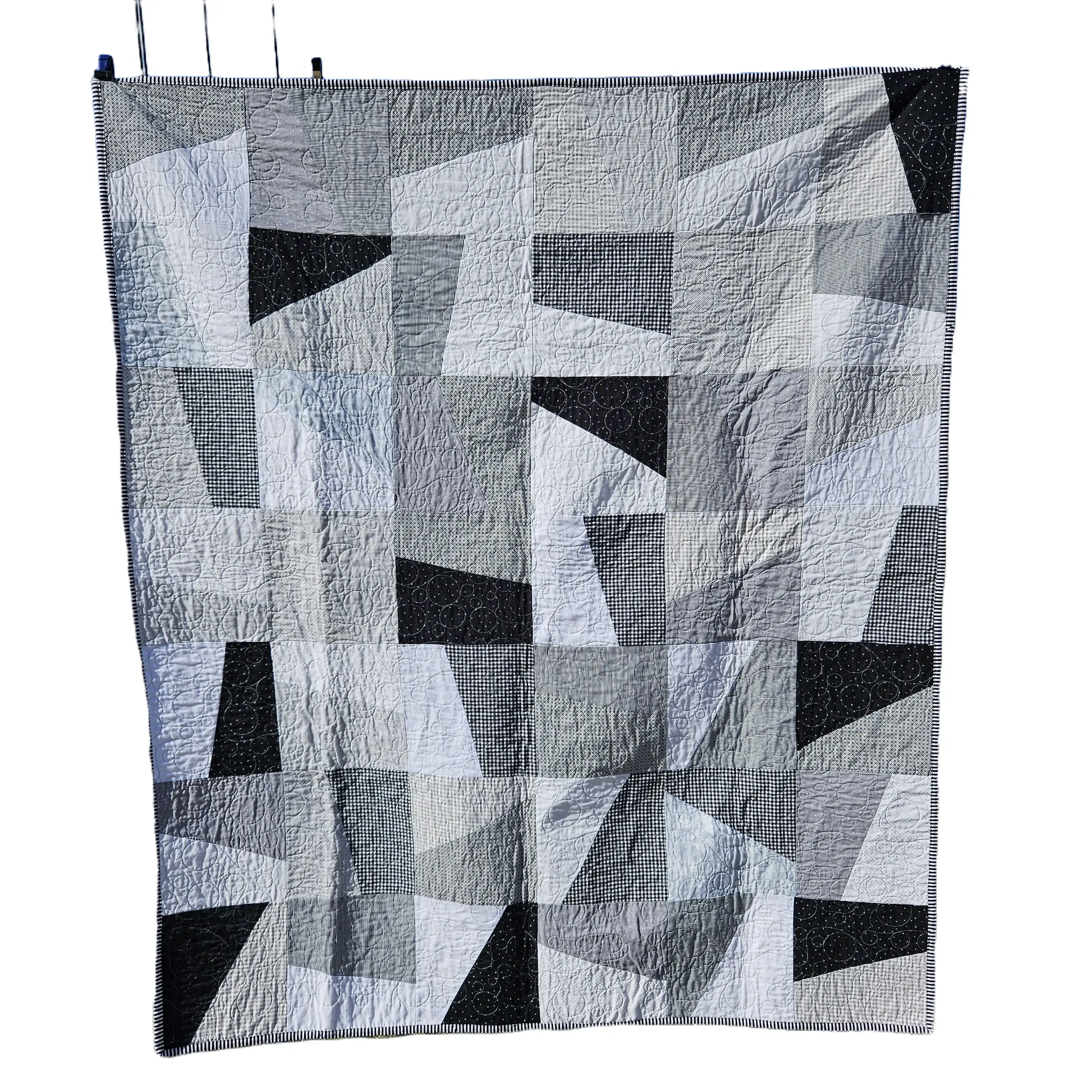 Midnight Contrast – Handmade Black & White Quilt