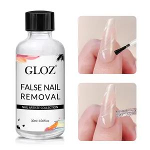GLOZ 30ML Hema-Free Nail Glue Remover, Easy Glue Off Debonder for Press On Nails, Nail Tips, Polish, Quick Glues & Semi-Cured Stickers, DIY Manicure Supply