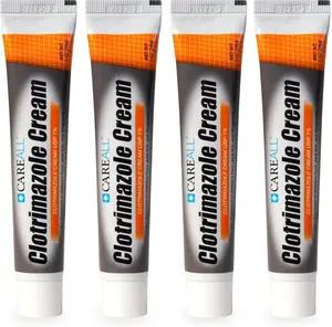 CareAll Clotrimazole Antifungal Cream 1% USP 1.0 oz. (4 Pack), Cures Most Athlete’s Foot, Jock Itch and Ringworm, Compare to The Leading Brand. Therapy Treatment Healthcare Therapeutic Healing