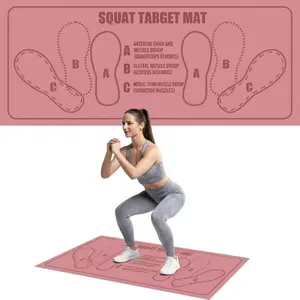 Diatomite Fitness Mat Non Slip Floor Mat with Alignment Markers Lightweight Portable Home Gym Workout Exercise Mat for Men Women