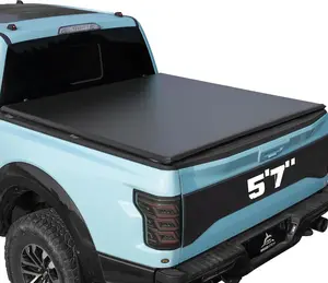Truck Bed Tonneau Cover Compatible with Dodge Ram 1500(2009-2024) Classic&New 5.7 ft Short Box w/o Rambox, Soft Roll Up Style，Cars accessories