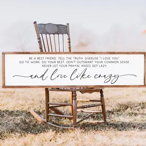 Love Like Crazy Sign, Wedding Gift, Bedroom Wall Art, Poster No Framed Decor Photo Ornaments Decoration