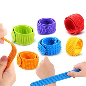 Sensory Slap Bracelet, Silicone Fidget Toys for Autism and Adhd Kids, Textured Silicone Twist Band for Neurodivergence and Anxiety, Calming Toy, Stress Relief, Ideal for Classroom Rewards, Party Gifts