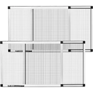 TikTokShopBlackFridayVEVOR Adjustable Window Screen, 15" H x 21" - 40" W, 2 Packs Expandable Windows Screens with Aluminum Frame and Durable Mesh, Horizontal or Convert to Vertical Adjustable Installation, for Home House