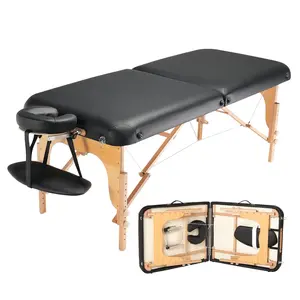 SummerWinsVEVOR Professional Wide Massage Table 30 W, Heavy Duty Folding Massage Table, 8-Level Height Adjustable Facial Salon Tattoo Bed, Portable Spa Table with Headrest, Hand Pallet Carrying Bag, 750LBSdealsforyoudays