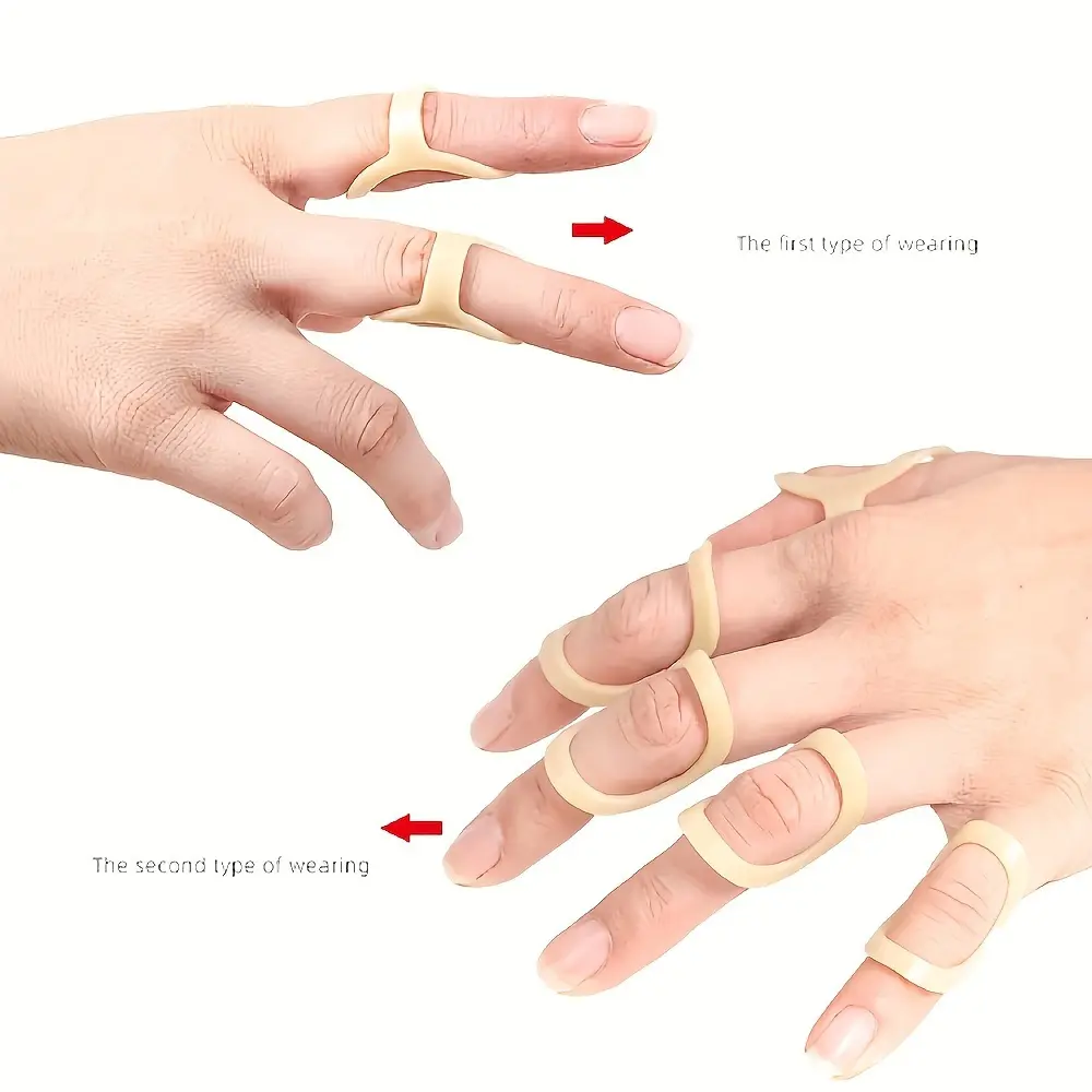 5 Pcs Oval Finger Splints, PP Material Finger Support Brace for Thumb Middle Ring Pinky Fingers, Washable Adjustable Finger Stabilizer, Protective Straightening Splint for Finger Injury Support and Daily Joint Protection Thumb Protector