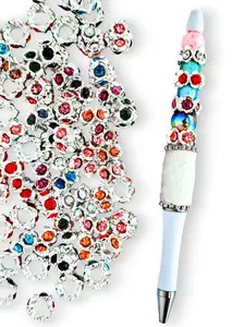 10pcs Creative Flower Bead Holders, DIY Jewelry Supplies, Bead Assortment, Perfect for Phone Chains, Keychains, Home Decor, Car Accessories, Charms