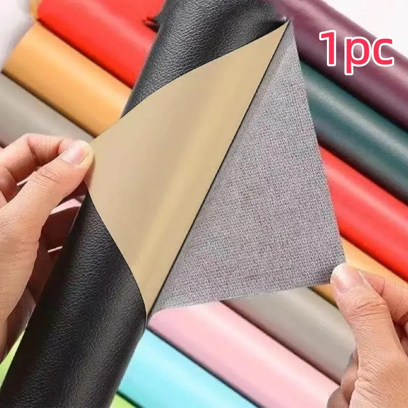 Self-Adhesive Leather Repair and Restoration Patch in Lychee Pattern, Ideal for Sofa and Car Interior Repairs, Durable and Easy to Use