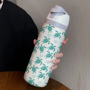 Sea Star Turtle 32oz Dual Drink Sports Water Bottle, Hydration Tumbler, 304 Stainless Steel Large Capacity Insulated Cup, Insulated Travel Drinkware, Perfect Gift for Women