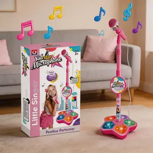 Chlid's K-pop Portable with Colorful LED Light Karaoke Microphone Toy,Boosts your child'shappinessand confidence, Perfect birthday,Christmas,Easter gift for kids ages 3-8 K-popfestival gift creativity halloween gift music toy ornament instruments musical
