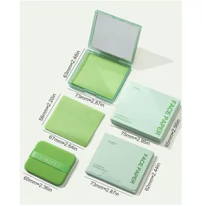 Oil Blotting Paper - 300 Sheets with Mirror, Puff & Refills, Absorbs Excess Face Oil, Controls Shine, Saves Makeup, The On-the-Go Essential for a Flawless, Matte Finish All Day