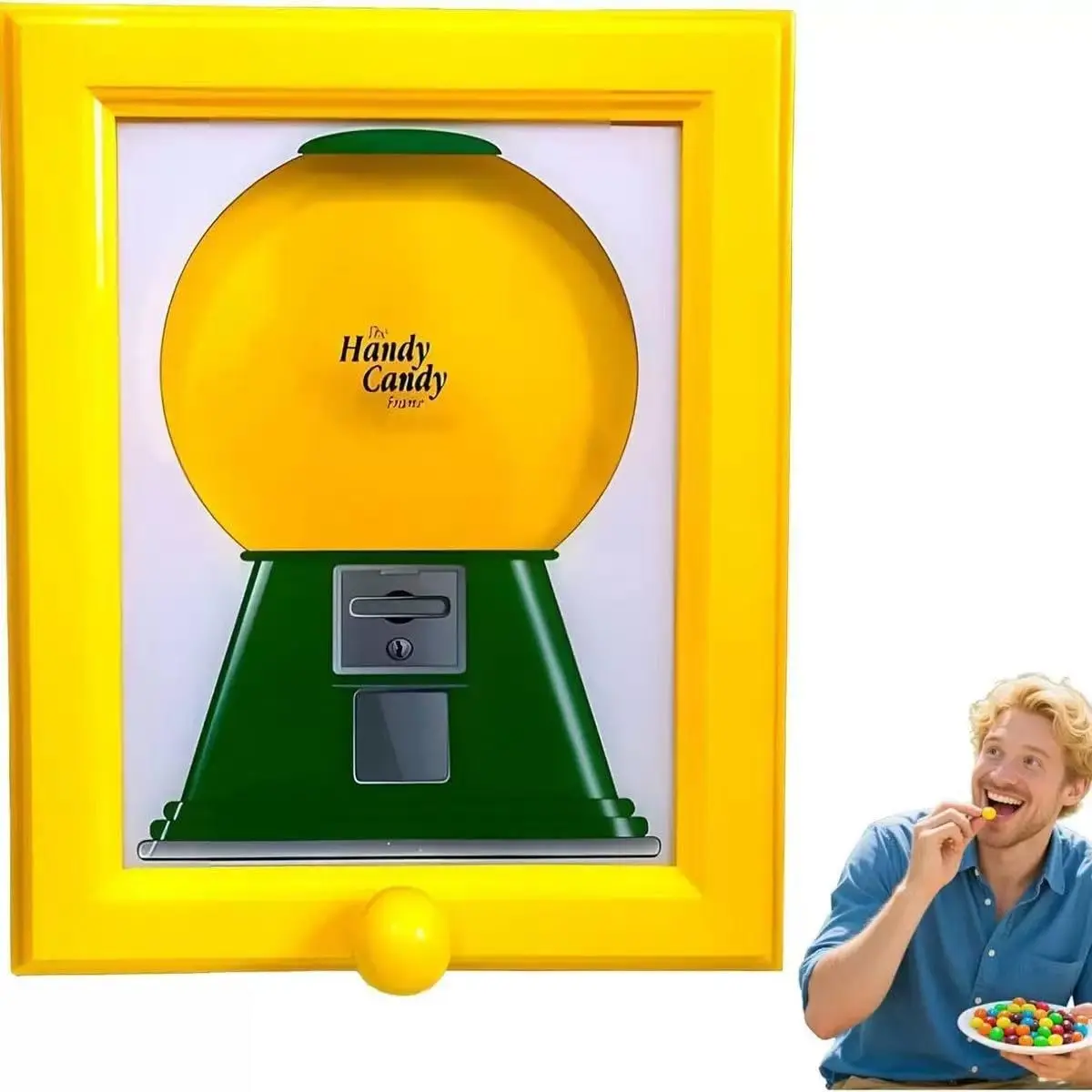 Convenient Candy Frame, Wall-Mounted Photo Frame Candy Dispenser for candies, nuts, dog and cat treats. Can be hung on the wall or placed on a table
