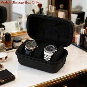 2/3-Slot Watch Storage Box, Hard-Shell Zipper Watch Case, Watch Display and Organization Box, Durable Watch Storage Cabinet