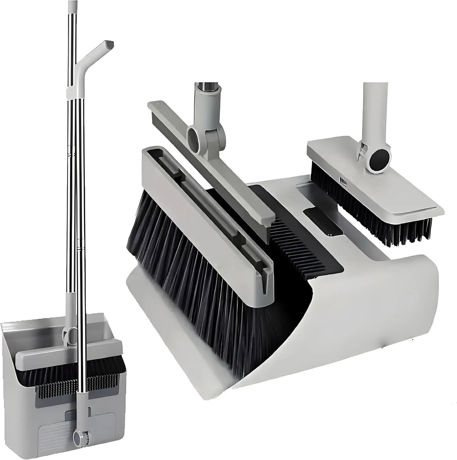 3 in 1 Home Cleaning Kit, 3 Counts/set Soft Bristle Broom & Dustpan & Brush Combo, Non-stick Hair Cleaning Brush for Home, Office, School, Dormitory, Broom And Dustpan