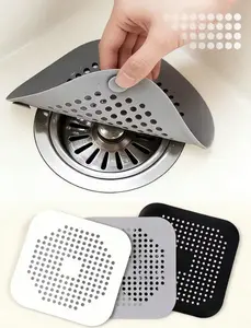 1pc Silicone Hair Catcher And Drain Stopper, Silicone Sealant for Bathroom Floor Leaks, Prevent Clogging And Odor, Household Essential, Suitable For Christmas, Halloween, Thanksgiving And Other Holidays Gift