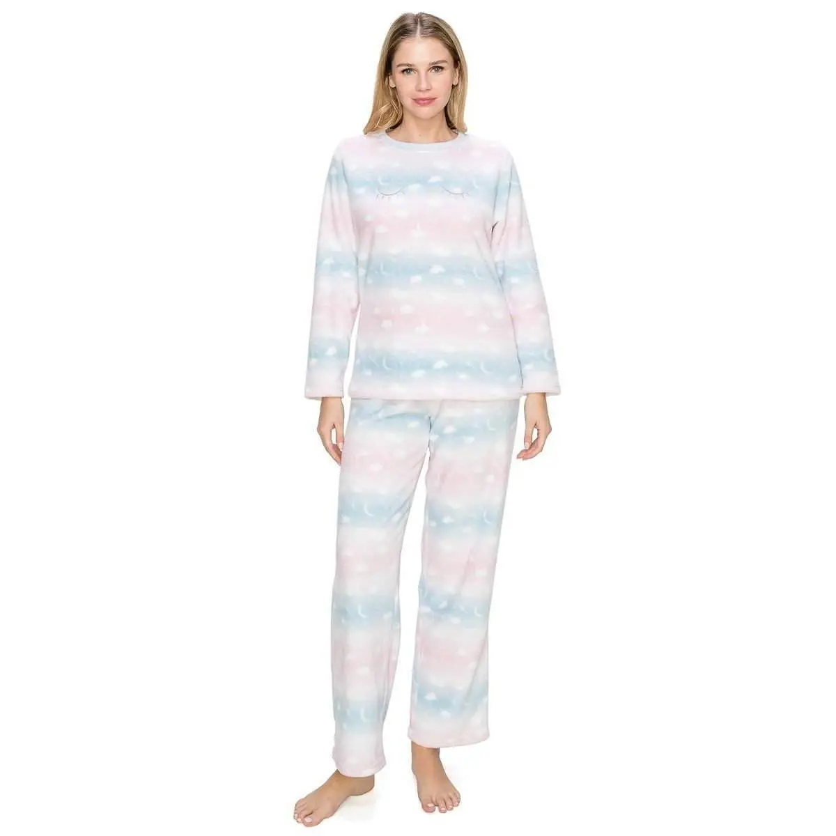 Cozy Dreams Fuzzy Lounge Pajama Set Pants and Shirt