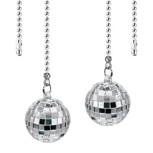 Creative Disco Ball Ceiling Fan Pull Chain for Party Decor and Extension