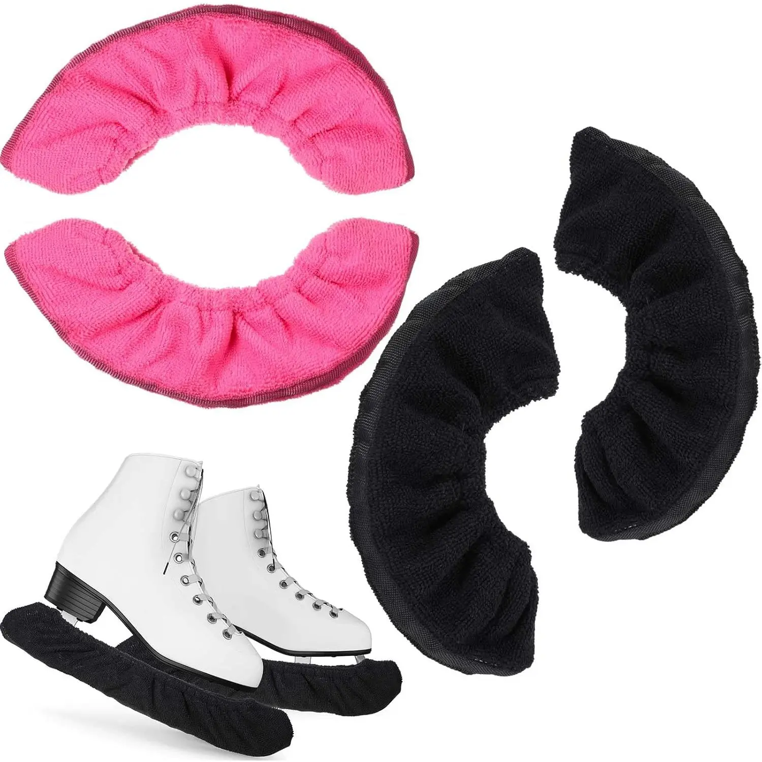 4 Pcs Ice Skate Blade Covers Skate Guards Hockey Protector Skating Winter Ice Skates Covers Adult Men Women Boys Girls