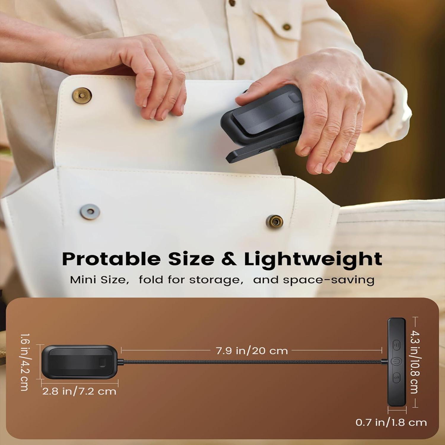 24 LED Book Light for Reading in Bed, Rechargeable Clip On Reading Light with Memory Function, 3 Color Temperatures Eye Caring, Stepless Dimming Brightness, 80 Hrs Runtime Lightweight Book Light for Book Lovers