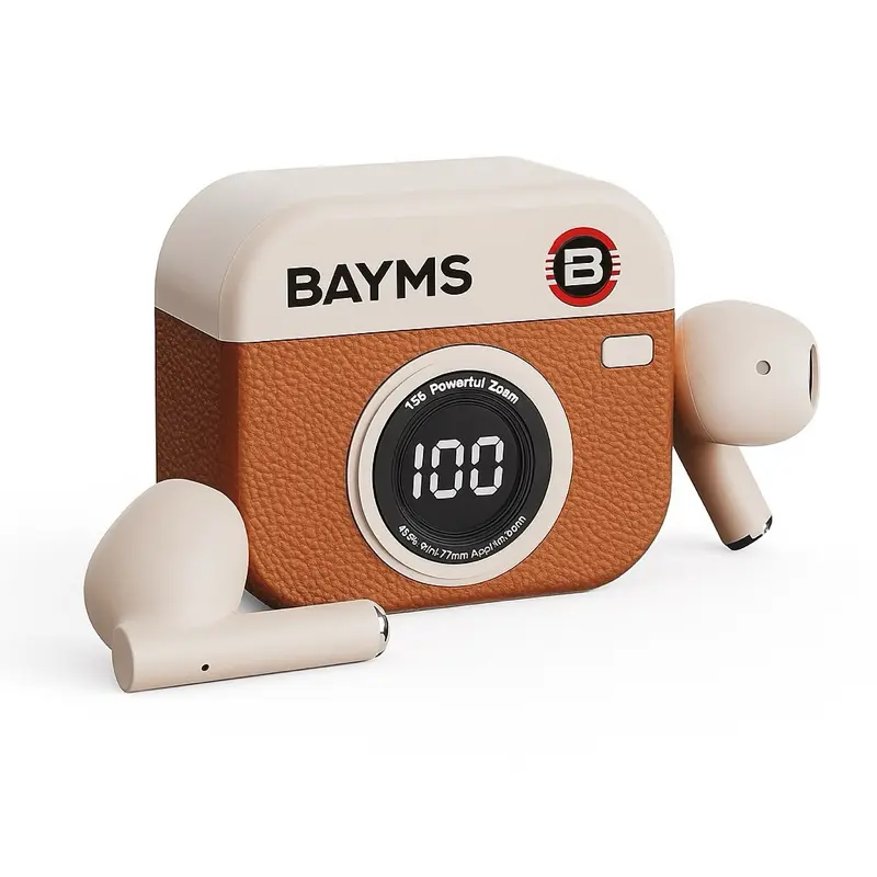 BAYMS Earbuds Headset Gaming Wireless Earphones With Digital Display Sport Gaming Headphones for Enhanced Audio Experience