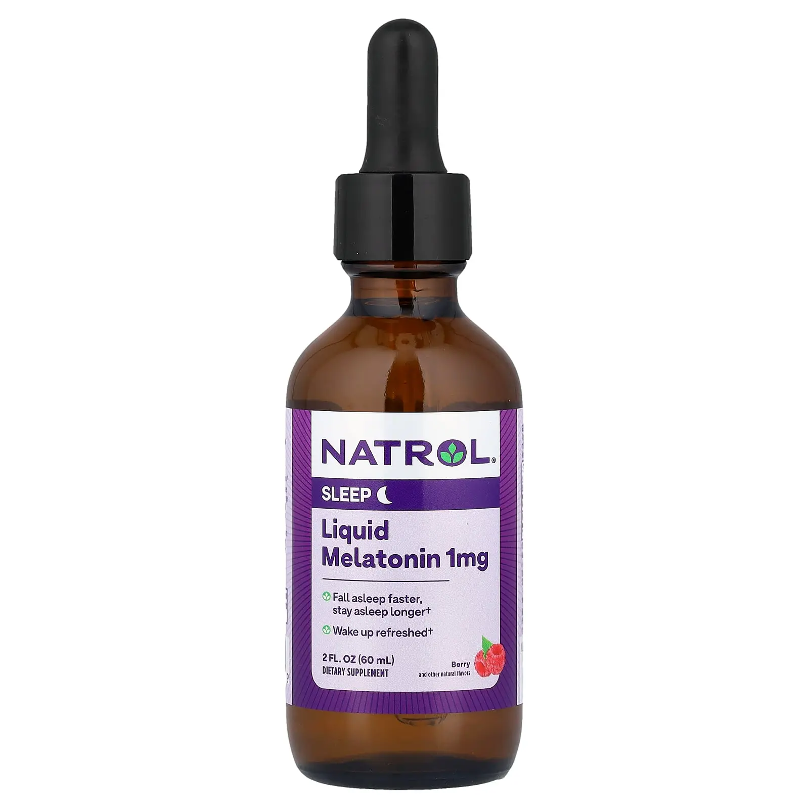 Natrol Liquid Melatonin, Berry, 2 fl oz (60 ml)