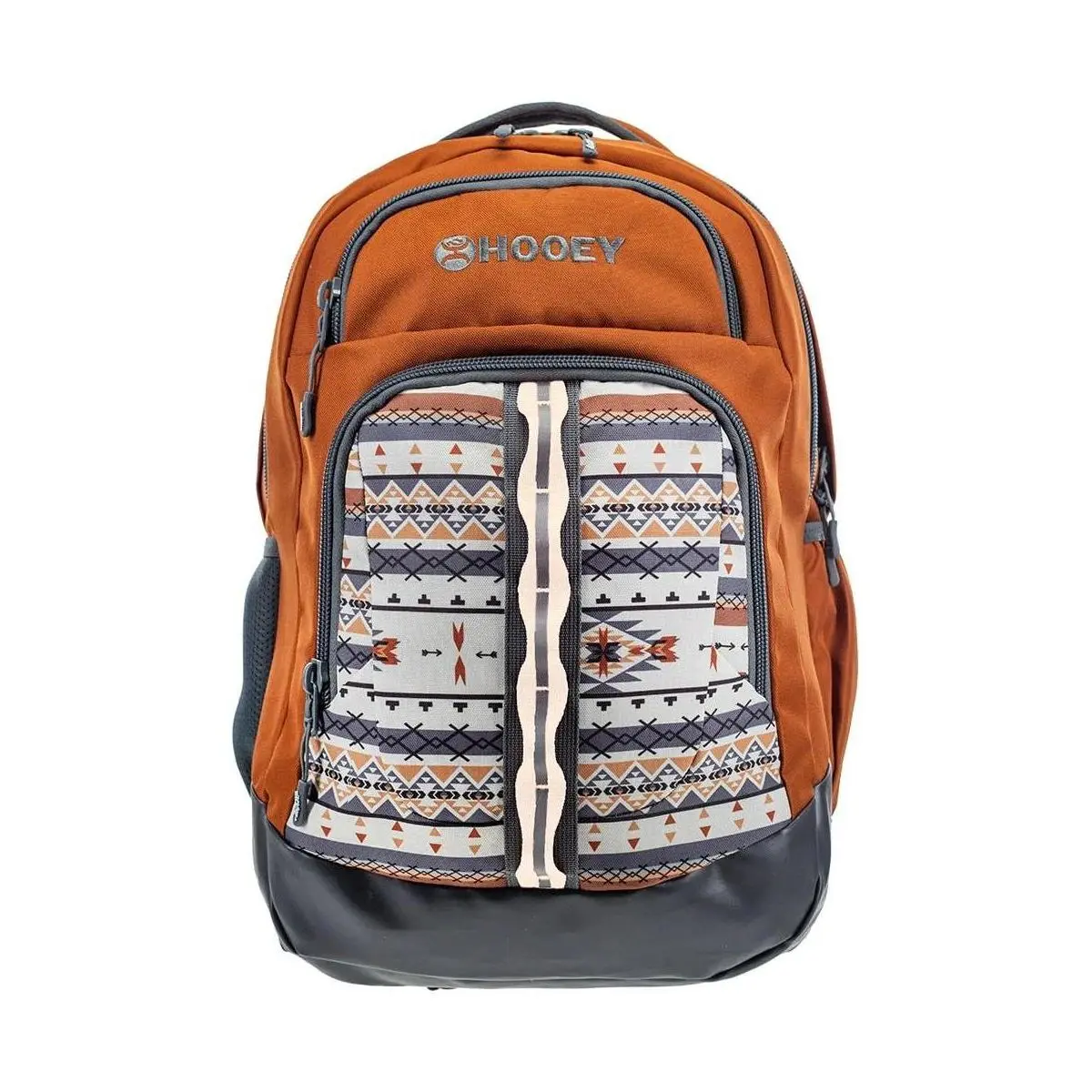 Hooey Ox Carry On Backpack, Rust-Cream-Grey Aztec Design Functional Bag, Carry On Backpacks, Adjustable, 40 Liters