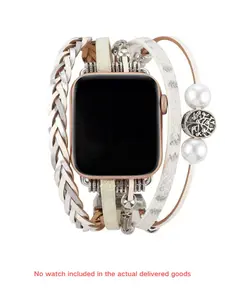 Handmade Vintage Braided PU Leather Apple Watch Band, Replacement Strap, Smartwatch Strap for Apple Watch Ultra 2 & Series 10-1, Fits 38/40/41mm/42/44/45/46/49mm, Smart Watch Straps