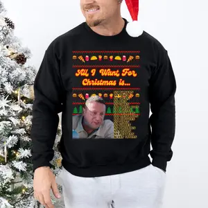55 Burgers 55 Fries Ugly Christmas Sweater, Tim Robinson I Think You Should Leave Tshirt, Funny Xmas Gift Shirt