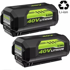 2Pack OP4040 8.0Ah 40V Lithium Replacement for Ryobi 40 Volt Battery OP40401 OP40602 OP4026 OP40501 OP40261 Compatible with Ryobi Battery 40V Cordless Power Tools