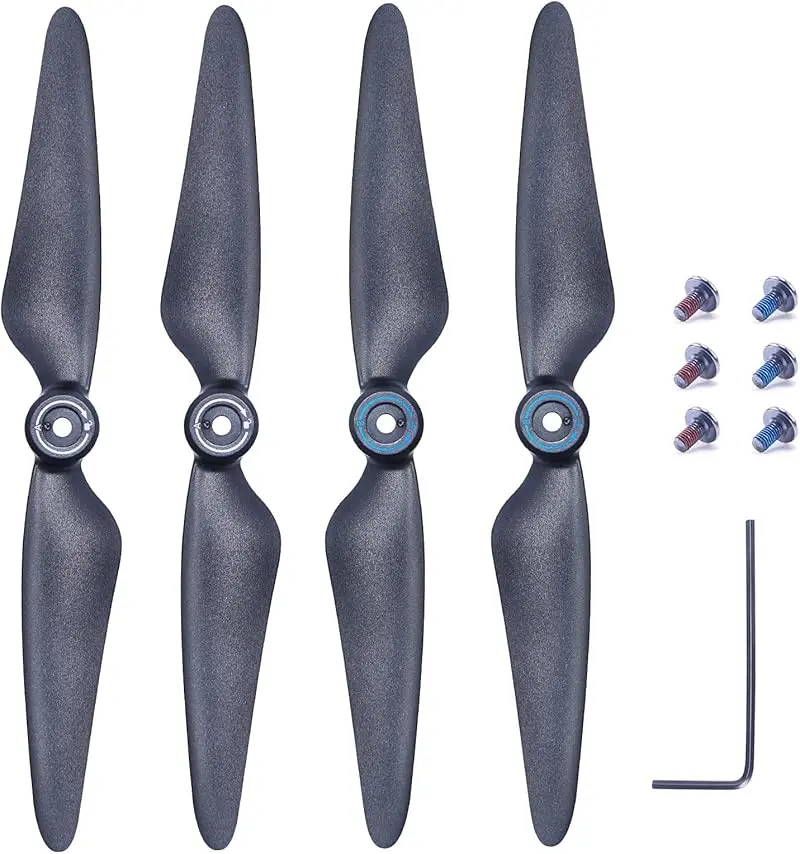 Bwine Original Plastic Drone Blades Accessories - GPS, Balance, Lightweight, Corrosion Resistant, 4 Pcs RC Quadcopter Propellers, 1 Set for Bwine F7GB2, Black, Bwine F7 Rc Quadcopter