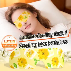 10-Pack Disposable Cooling Eye Masks | Instant Icy Gel Beads for Refreshing Coolness, Soft Breathable Fabric, Contoured Fit for Comfort, No Refrigeration Needed, Ideal for Travel, Home, Office, Outdoor & Hot Weather