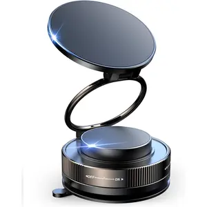 1/2pcs Vacuum Suction Magnetic Phone Holder Bag - Foldable Retractable Car Mount, Portable Stand, Hands-Free for Car, Gym & Mirror, Universal for All iPhone & Android Phones