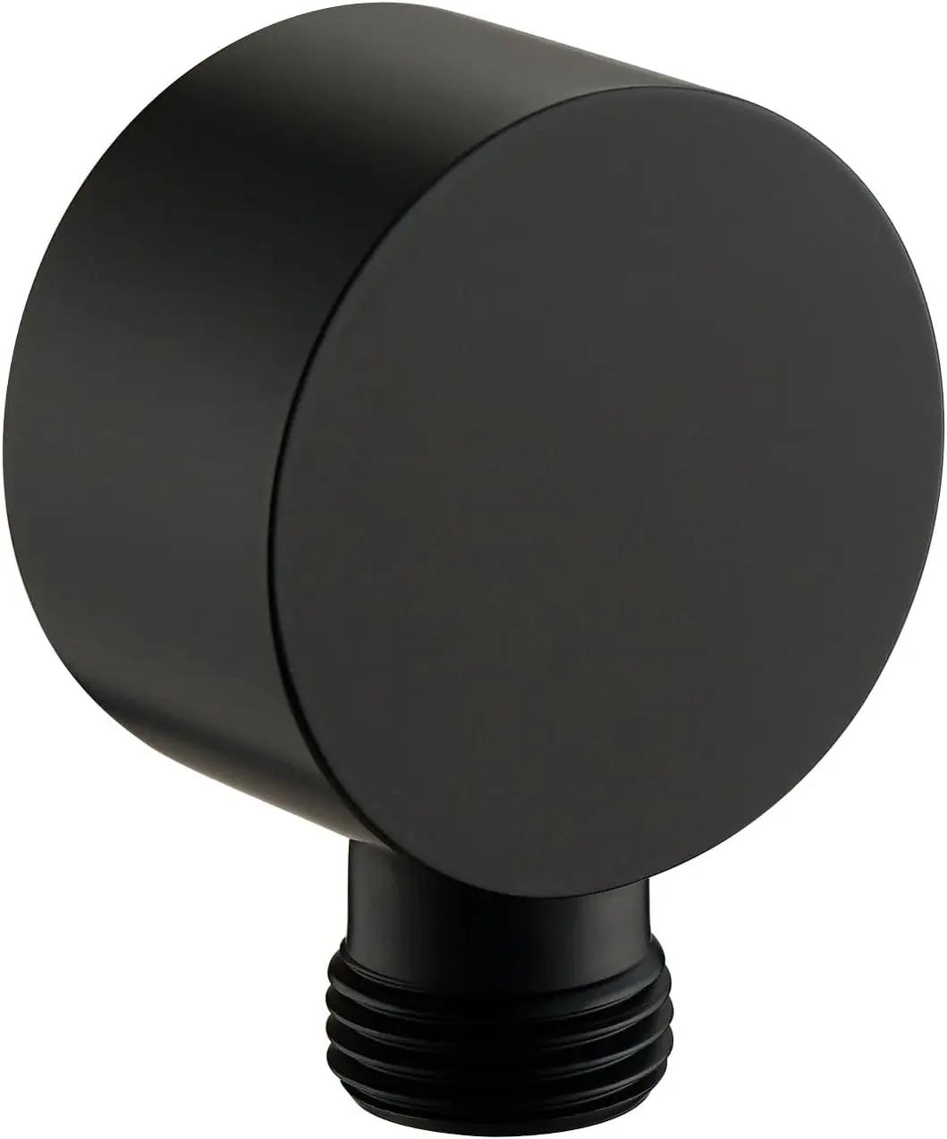 Brass Round Wall Mount 1/2" Shower Hose Connector Elbow for Handheld Hand Shower, Matte Black