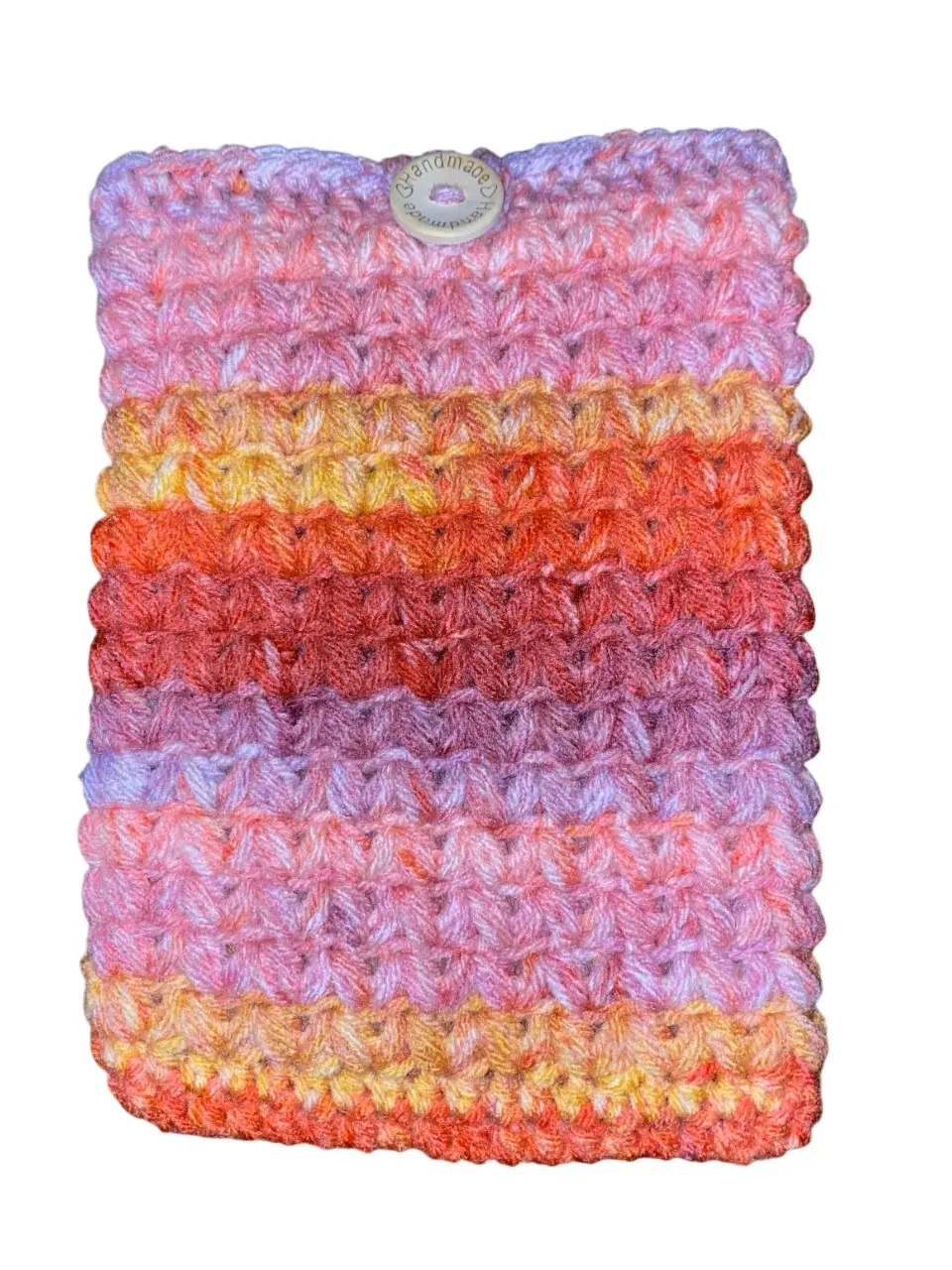 Handmade Crocheted Cover Sleeve for Kindle Paperwhite E-Reader - Rainbow - Screen Protector - Acrylic - Gift for Book Lovers and Bookworms - BookTok - Mother's Day - iPad - Tablet - Nook - Easy Care - Secure Closure - Colorful Tablet Cover