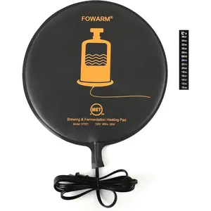 12-Inch 25W Waterproof Brewing & Fermentation Heating Pad Constant Temperature Warmer for Home Brewing Beer & Kombucha Fermentation