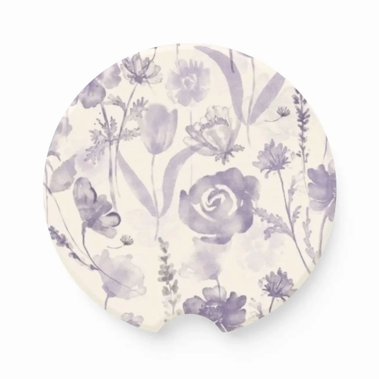 Floral Soapstone Car Coaster, Elegant Car Accessory, Gift for Her