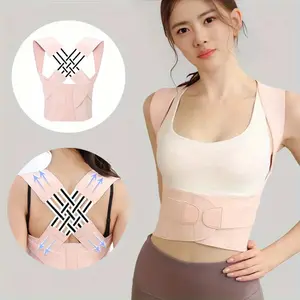 Unisex Posture Corrector - Effectively combats hunchback and slouching. This adjustable brace supports shoulders and back for a straighter, confident posture. Ideal for daily use.