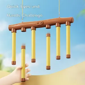 Reflective Drop Stick Challenge Game Set, Hand-Eye Coordination Training Toy, Speed Test for Kids & Adults, Perfect Christmas Gift